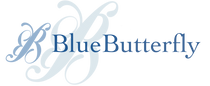Love Blue Butterfly Design