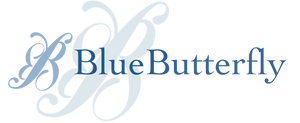 Love Blue Butterfly Design